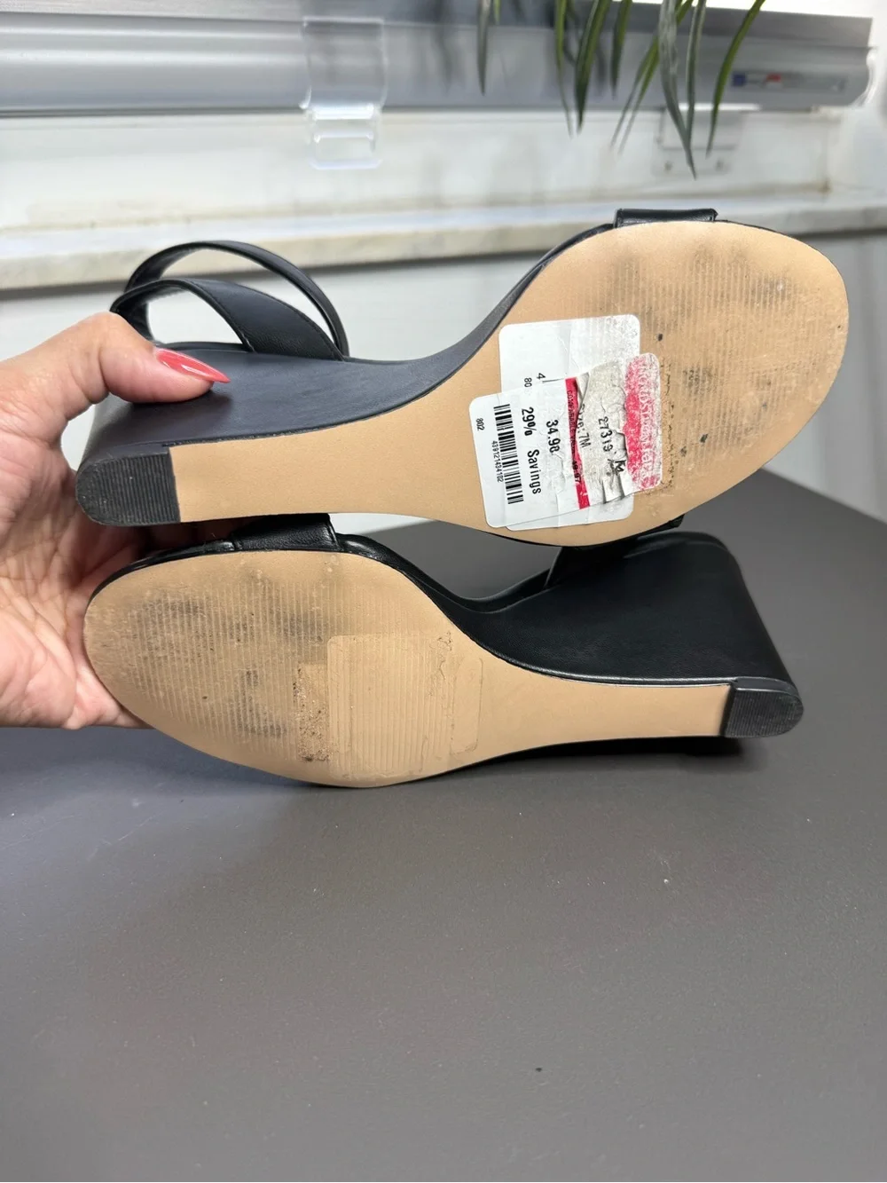 Nordstrom Rack Carrie Wedge Sandal In Black